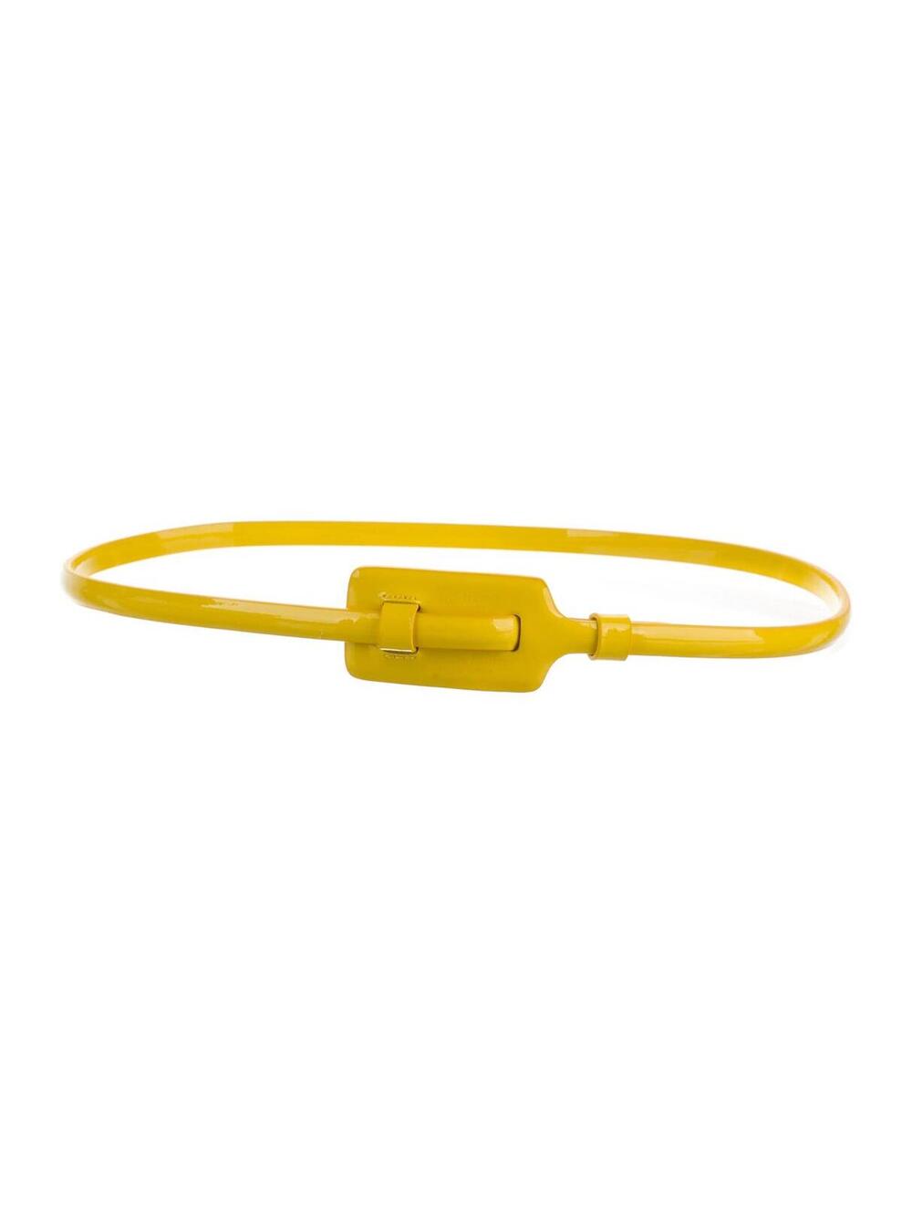Off-White Yellow zip-tie Belt Virgil Abloh Industrial Style Italy